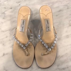 Jimmy Choo rhinestones sandals, size 39 1/2